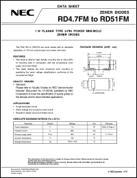 RD11FMB datasheet: 1W zener diode, 11V RD11FMB