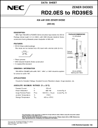 RD39ESAB datasheet: 0.4W DHD zener diode, 39V RD39ESAB