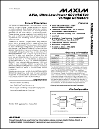 MAX6380XR45-T datasheet: Ultra-low-power voltage detector, 4.5V MAX6380XR45-T