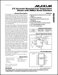 MAX6690MEE datasheet: 2C accurate remote/local temperature sensor with SMBus serial interface MAX6690MEE