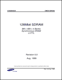 K4S281632M-TC80 datasheet: 128Mb SDRAM, 3.3V, LVTTL, 125MHz K4S281632M-TC80