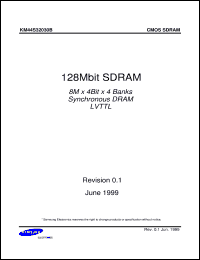 K4S281632D-TC55 datasheet: 128Mb SDRAM, 3.3V, LVTTL, 183MHz K4S281632D-TC55