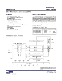 K4S640432H-TC75 datasheet: 64Mb synchronous DRAM, 3.3V, LVTTL interface, 133MHz K4S640432H-TC75