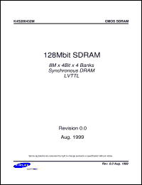K4S640832F-TL75 datasheet: 64Mb synchronous DRAM, 3.3V, LVTTL interface, 133MHz K4S640832F-TL75