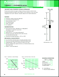 1.5KE440CA datasheet: 1500W axial transient voltage supressor, 440V 1.5KE440CA