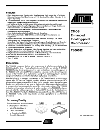 TS68882VF25 datasheet: CMOS enhanced floating-point co-processor, 25MHz TS68882VF25