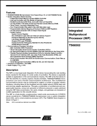 TS68302MAB/C16 datasheet: Integrated multiprotocol processor (IMP), 16.67MHz TS68302MAB/C16