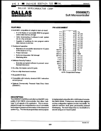 DS5000T-32-12 datasheet: Soft microcontroller, 8-bit 8051 compatible, RAM=32K, 12MHz DS5000T-32-12