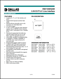 DS21Q348 datasheet: 3.3V E1/T1/J1 line interface DS21Q348