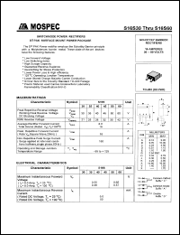 S16S30A datasheet: Dual 16A switchmode power rectifiers, 30V S16S30A