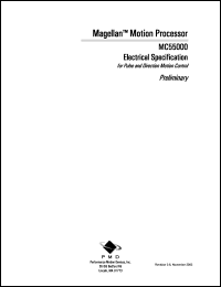 MC55000 datasheet: 0.3-4.6V; 445mW; megallan motion processor. For for pulse and direction motion control MC55000