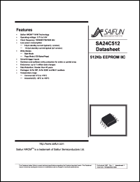 SA24C512LEMF datasheet: 2.7-3.6V; 512Kb EEPROM IIC SA24C512LEMF