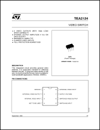 TEA2124 datasheet: VIDEO SWITCH TEA2124