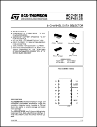 HCF4512B datasheet: 8-CHANNEL DATA SELECTOR HCF4512B