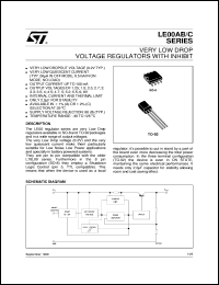 LE120CD datasheet: VERY LOW DROP VOLTAGE REGULATORS WITH INHIBIT LE120CD