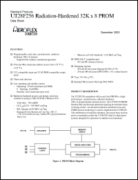 5962F9689103QXA datasheet: Radiation-hardenet 32K x 8 PROM: SMD. Class Q. 45ns acces time, TTL inputs, CMOS/TTL compatible outputs. Lead finish solder. Total dose 3E5 rads(Si). 5962F9689103QXA