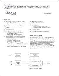 5962F0151601VYX datasheet: Radiation-hardenet 8K x 8 PROM: SMD. 55ns access time, CMOS compatible inputs and CMOS compapible outputs. Class V. Lead finish optional. Total dose 3E5 rads(Si). 5962F0151601VYX