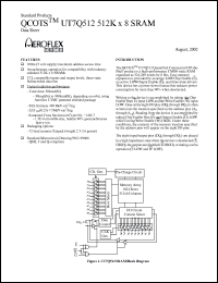 5962D9960602TUA datasheet: 512K x 8 SRAM: SMD. 100ns access time, 5V operation. QML class T. Extended industrial temp. Lead finish hot solder dipped. Total dose 1E4 (10krad(Si)). 5962D9960602TUA