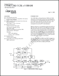 5962R-0323501QUA datasheet: 512K x 18 SRAM: SMD. 15ns access time, CMOS I/O. Class Q. Lead finish hot solder dipped. Total dose 100K rad(Si). 5962R-0323501QUA