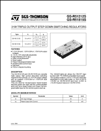 GS-R51515S datasheet: 31 W TRIPLE OUTPUT STEP-DOWN SWITCHING REGULATORS GS-R51515S