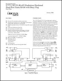 5962H9684501VXA datasheet: Dual-port SRAM: SMD with busy flag. Lead finish solder. Class designator V. Device type 01 (4Kx8, CMOS compatible inputs, 45 ns). Total dose H. Federal stock class designator: no options. 5962H9684501VXA