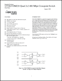 5962R0153701VXC datasheet: LVDS crosspoint switch:SMD. QML class V. Total dose 1E5 rad(Si). Lead finish gold. 5962R0153701VXC