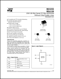 M24128-BN6 datasheet: 256 KBIT/128 KBIT SERIAL I 2 C BUS EEPROM WITHOUT CHIP ENABLE LINES M24128-BN6