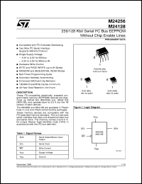 M24128-MN6 datasheet: 256 KBIT/128 KBIT SERIAL I 2 C BUS EEPROM WITHOUT CHIP ENABLE LINES M24128-MN6