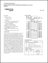 5962R9858003VXC datasheet: RadHard schmitt CMOS 16-bit bidirectional multipurpose transceiver: SMD. Total dose 1E5 rad(Si). Class V. Lead finish gold. 5962R9858003VXC