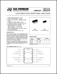 LM324AD datasheet: LOW POWER QUAD OPERATIONAL AMPLIFIERS LM324AD