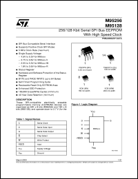 M95256 datasheet: 256/128 KBIT SERIAL SPI EEPROM WITH HIGH SPEED CLOCK AND POSITIVE CLOCK STROBE M95256