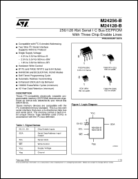 M24128B datasheet: 256/128 KBIT SERIAL I 2 C BUS EEPROM WITH THREE CHIP ENABLE LINES M24128B