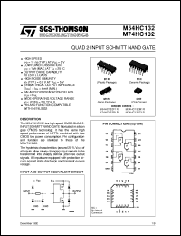 M74HC132 datasheet: QUAD 2-INPUT SCHMITT NAND GATE M74HC132