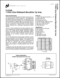 CLC449MDC datasheet: 1.1GHz Ultra Wideband Monolithic Op Amp CLC449MDC