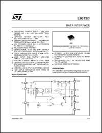 L9613B datasheet: DATA INTERFACE L9613B