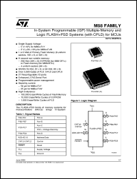M8813F1Y datasheet: DATA BRIEFING - IN-SYSTEM PROGRAMMABLE (ISP) MULTIPLE-MEMORY M8813F1Y