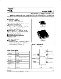 M8913F1Y datasheet: IN-SYSTEM PROGRAMMABLE (ISP) MULTIPLE-MEMORY AND LOGIC FLASH+PSD SYSTEMS FOR MCUS M8913F1Y