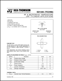 TCC598 datasheet: UHF TV/LINEAR APPLICATIONS RF & MICROWAVE TRANSISTORS TCC598