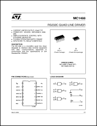 MC1488D datasheet: RS232C QUAD LINE DRIVER MC1488D