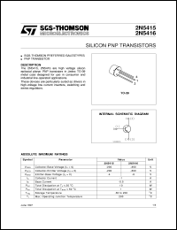 2N5416 datasheet: SILICON PNP TRANSISTORS 2N5416