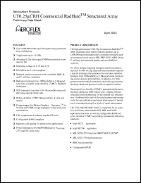 UT0.25uCRH datasheet: Commercial RadHard structured array. UT0.25uCRH