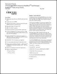 UT06MRA025 datasheet: UT0.6uCRH/SRH commercial RadHard and strategic RadHard gate array. UT06MRA025