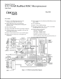 UT1750AR12GCA datasheet: RadHard 1750AR RISC microprocessor. 12MHz operating frequency. Lead finish solder. UT1750AR12GCA