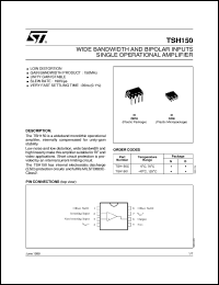 TSH150C datasheet: WIDE BANDWIDTH AND BIPOLAR INPUTS SINGLE OPERATIONAL AMPLIFIER TSH150C