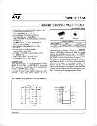 74VHCT157A datasheet: QUAD 2 CHANNEL MULTIPLEXER 74VHCT157A