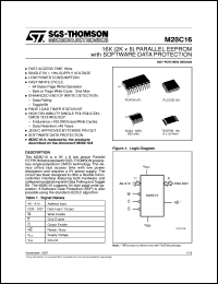 M28C16 datasheet: 16K (2K X 8) PARALLEL EEPROM WITH SOFTWARE DATA PROTECTION M28C16