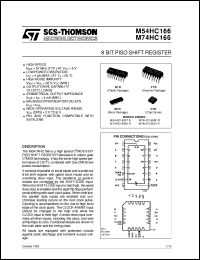 M74HC166 datasheet: 8 BIT PISO SHIFT REGISTER M74HC166