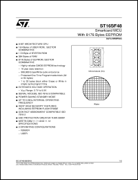 ST16SF48 datasheet: SMARTCARD MCU WITH 8176 BYTES EEPROM ST16SF48