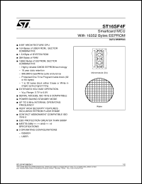 ST16SF4F datasheet: SMARTCARD MCU WITH 16352 BYTES EEPROM ST16SF4F