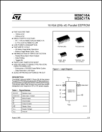 M28C16A datasheet: 16K (2K X8) PARALLEL EEPROM M28C16A